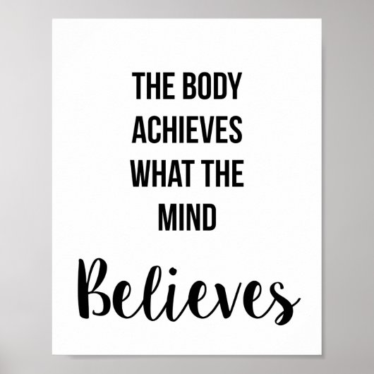 Gym, oefening, Motivatie wandkunst Poster (Voorkant)