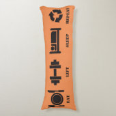 Gym Opheffen Motivatie Lichaamskussen (Voorkant Verticaal)