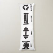 Gym Opheffen Motivatie Lichaamskussen (Achterkant (Verticaal))