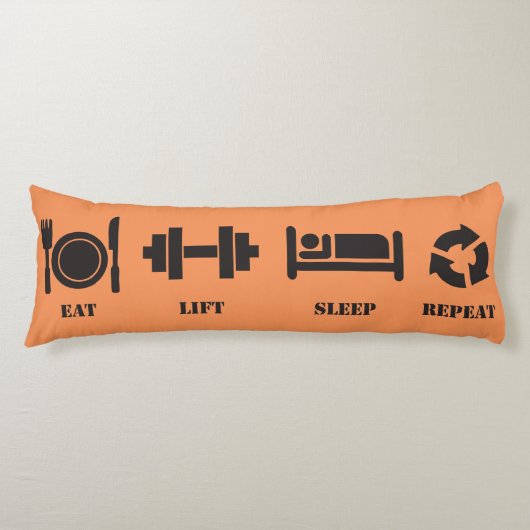 Gym Opheffen Motivatie Lichaamskussen (Voorkant)