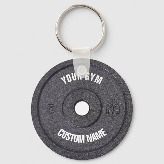 Gym Owner Curved Text Funny Sleutelhanger (Voorkant)