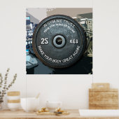 Gym Owner Fitness Workout  gewicht Funding Poster (Keuken)