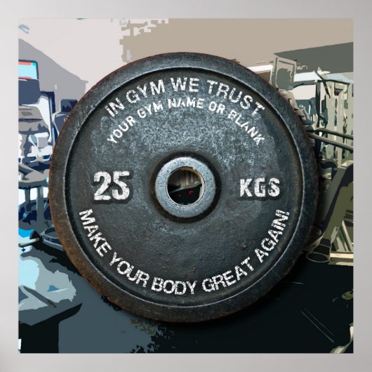 Gym Owner Fitness Workout  gewicht Funding Poster (Voorkant)