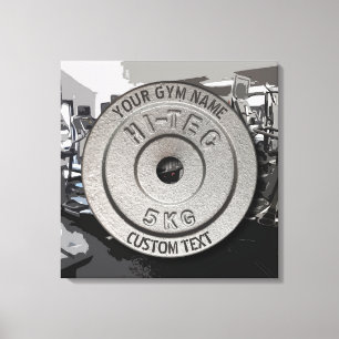 Gym Owner of User Fitness Funny Grey Edition Canvas Afdruk