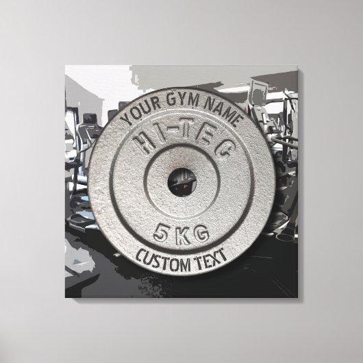 Gym Owner of User Fitness Funny Grey Edition Canvas Afdruk (Voorkant)