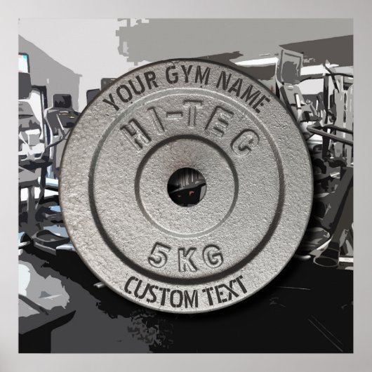 Gym Owner of User Fitness Funny Grey Edition Poster (Voorkant)