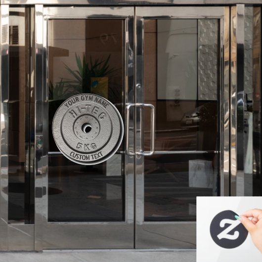 Gym Owner of User Fitness Funny Grey Edition Raamsticker (Kantoordeur)