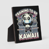 Gym Panda Training om Kawaii Schattigee Anime Work Fotoplaat (Voorkant)