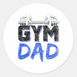 Gym Papa Fitness Workout Gewichtheffen Training Ve Ronde Sticker