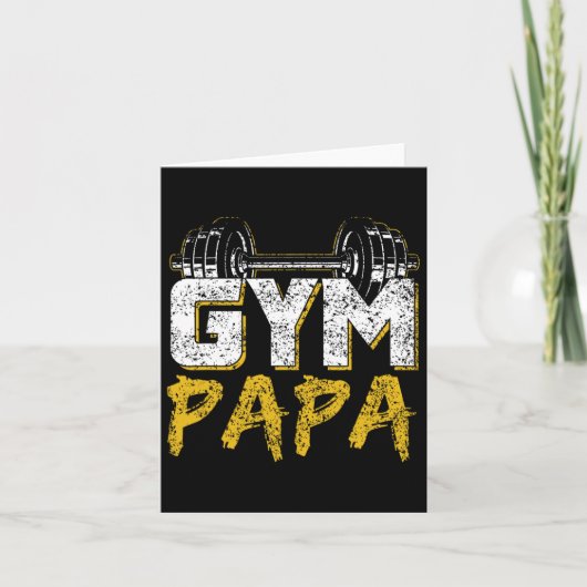 Gym Papa Training Gewichtheffen Fitness Workout Da Kaart (Voorkant)
