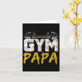 Gym Papa Training Gewichtheffen Fitness Workout Da Kaart (Gele Bloem)