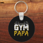 Gym Papa Training Gewichtheffen Fitness Workout Da Sleutelhanger (Voorkant)