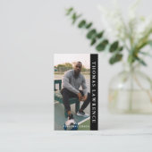 Gym personal coach moderne, minimalistische social visitekaartje (Staand voorkant)