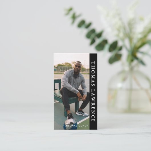 Gym personal coach moderne, minimalistische social visitekaartje (Staand voorkant)