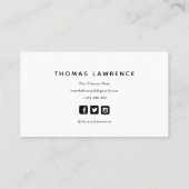 Gym personal coach moderne, minimalistische social visitekaartje (Achterkant)