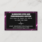 Gym Personal Trainer Workout Performance Center Visitekaartje (Achterkant)
