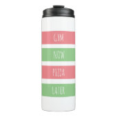 Gym pizza later gepersonaliseerd thermosbeker (Voorkant)