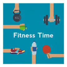 Gym Poster 20 x 20 inch, Poster papier (halfglanze