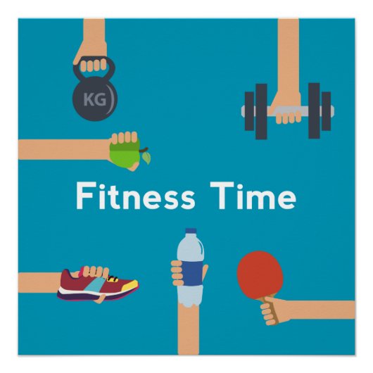 Gym Poster 20 x 20 inch, Poster papier (halfglanze (Voorkant)