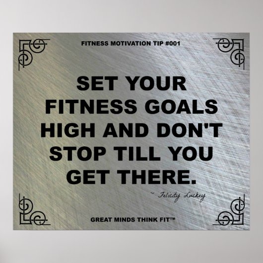 Gym Poster voor fitness Motivation #001 (Voorkant)