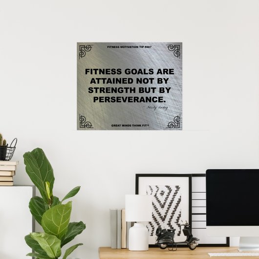Gym Poster voor fitness Motivation #007 (Thuiskantoor)