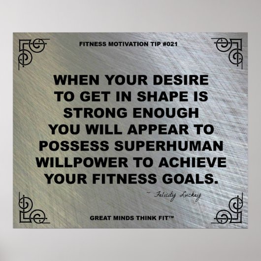 Gym Poster voor fitness Motivation #021 (Voorkant)