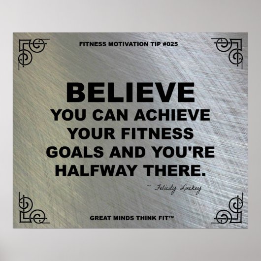 Gym Poster voor fitness Motivation #025 (Voorkant)