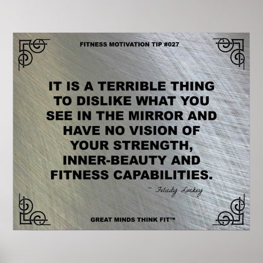 Gym Poster voor fitness Motivation #027 (Voorkant)