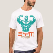 Gym Power Motivation Fitness Strength Workout T-shirt (Voorkant)