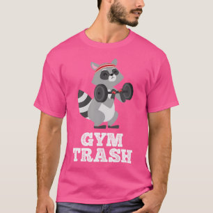 Gym Prullenbak Gewicht Opheffende Raccoon Shirt Fu