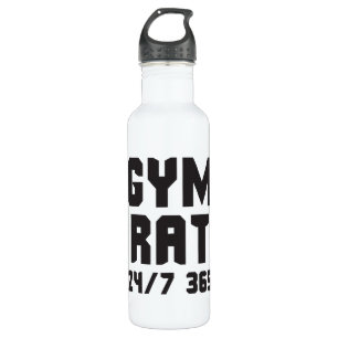 Gym Rat - 24/7 365 - Bodybuilding Waterfles