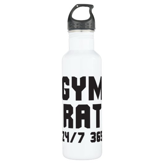Gym Rat - 24/7 365 - Bodybuilding Waterfles (Voorkant)