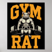 Gym Rat Betekenis Gym Rat Kostuum Gewichtheffen Gy Poster (Voorkant)