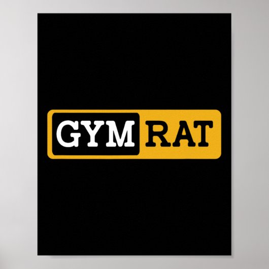 Gym Rat Bodybuilding Workout Bodybuilder Poster (Voorkant)