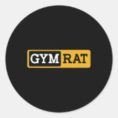 Gym Rat Bodybuilding Workout Bodybuilder Ronde Sticker (Voorkant)