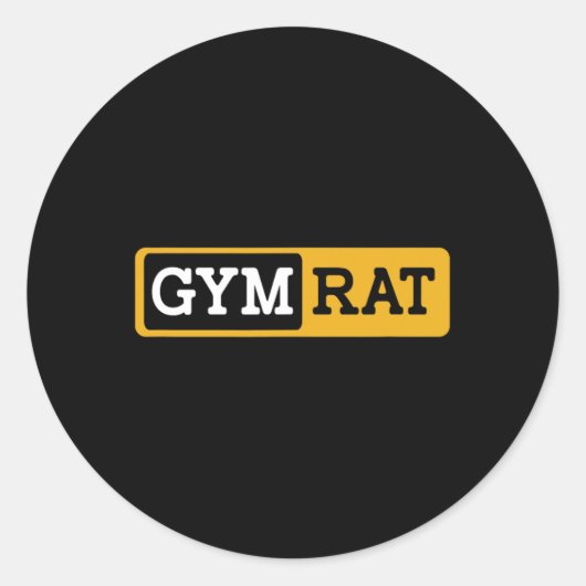 Gym Rat Bodybuilding Workout Bodybuilder Ronde Sticker (Voorkant)
