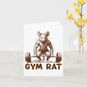 Gym Rat Fitness Bodybuilding Funny Workout Gym Wei Kaart (Gele Bloem)