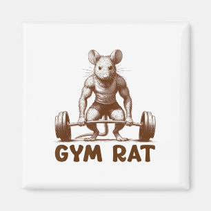 Gym Rat Fitness Bodybuilding Grappige Workout Gym  Magneet