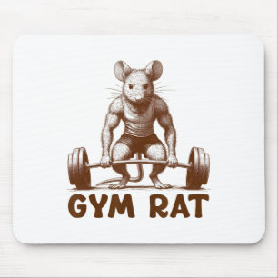 Gym Rat Fitness Bodybuilding Grappige Workout Gym Muismat