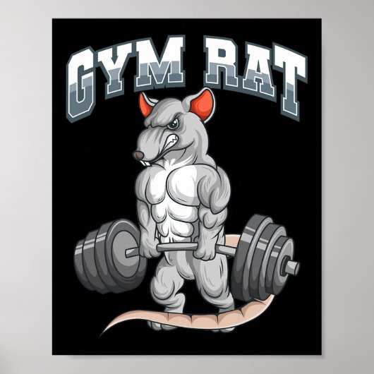Gym Rat Fitness Bodybuilding Poster (Voorkant)