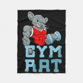 Gym Rat Fitness Bodybuilding Spierspor Fleece Deken (Voorkant)