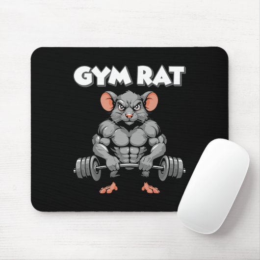 Gym Rat Fitness Bodybuilding Workout Spierpomp Muismat (Met muis)