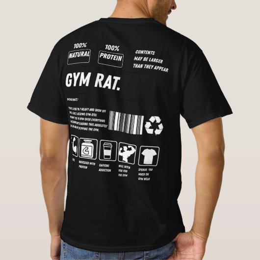 Gym Rat Formula: Handle With Gains Premium design T-shirt (Achterkant)