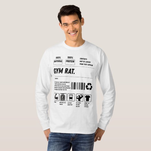 Gym Rat Formula: Handle With Gains T-shirt (Voorkant volledig)