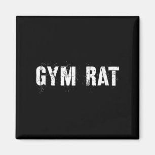 Gym Rat Gifts Mannen Essential Clothes Hustle Fitn Magneet