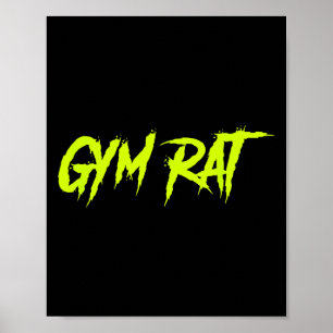 Gym Rat Gifts Mannen Essential Clothes Hustle Fitn Poster