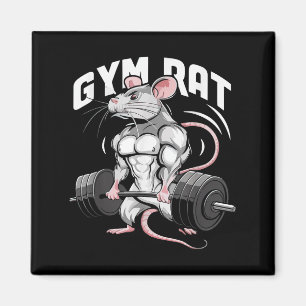 Gym Rat Grappig Bodybuilding Fitness Workout Gym W Magneet