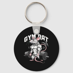 Gym Rat Grappig Bodybuilding Fitness Workout Gym W Sleutelhanger