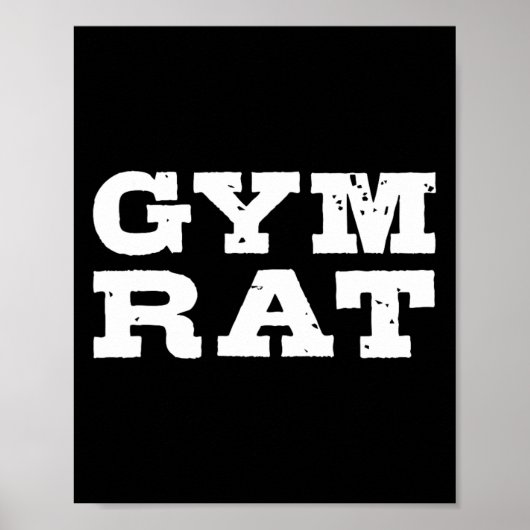 Gym Rat Grappige Bodybuilding Workout 1 Poster (Voorkant)