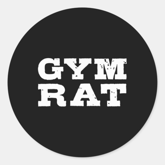 Gym Rat Grappige Bodybuilding Workout 1 Ronde Sticker (Voorkant)